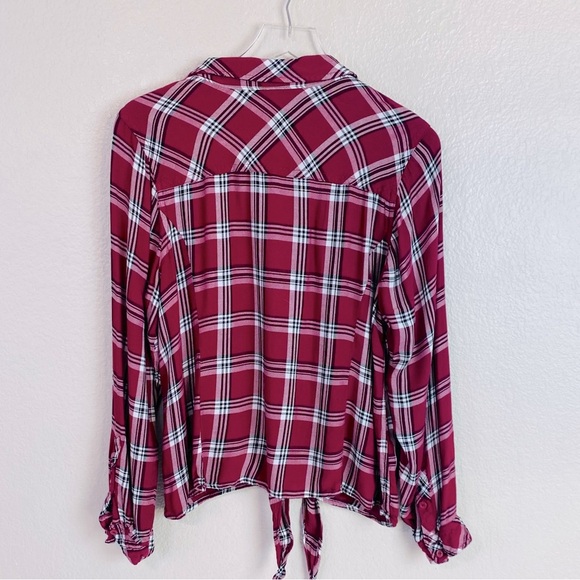 Torrid Taylor Red Plaid Button Up Camp Shirt Size 2X - Picture 3 of 6